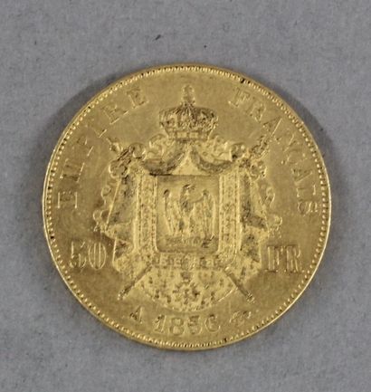 null *Napoléon III empereur Une pièce de 50 FF en or 1856, Paris Av: Tête nue à droite,...