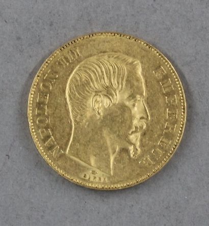 null *Napoléon III empereur Une pièce de 50 FF en or 1856, Paris Av: Tête nue à droite,...