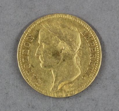 null *Napoléon empereur Une pièce de 40 FF en or, 1811, Paris Av: Tête laurée à gauche,...