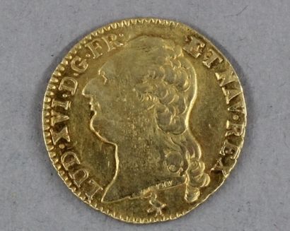 null Louis XVI Louis d'or à la tête nue, 1789, Paris Av : Tête nue du roi à gauche,...
