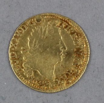 null Louis XIV 1/2 louis d'or aux quatre L, 1695, Dijon Av : Tête agée du roi à droite...