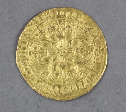 null Charles VII Royal d'or, 1ère émission, 1429, Angers ?? Av : Le roi debout de...