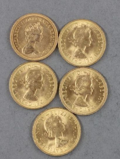 *Cinq souverains en or 1963(4), 1976