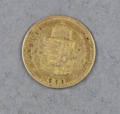 null *Une pièce de 4 Forint en or 1889