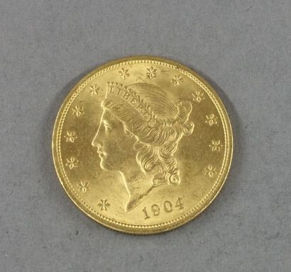 null *Une pièce de 20 dollars en or 1904