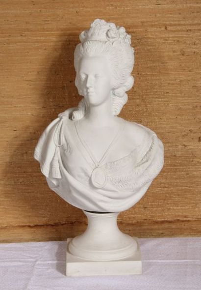 null Félix LECOMTE (1731-1817) d'après - Manufacture du Fg St Denis Buste de Marie...