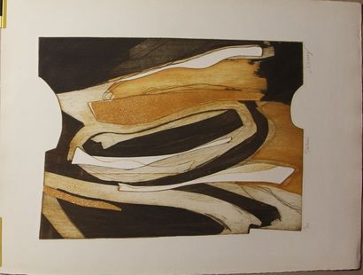 null DORNY Bertrand (1931-2015) Sakaï gravure signée N°1/40 75,5 x 57 cm