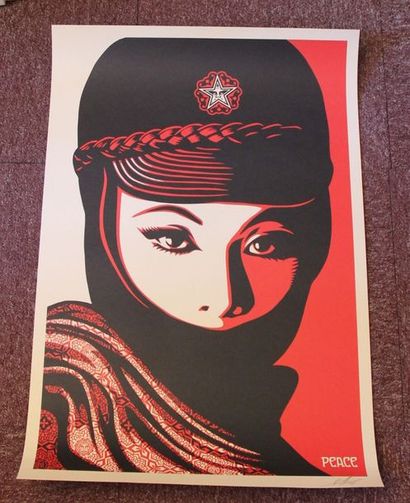 null FAIREY Shepard (1970-) Mujer Fatale, 2018 Sérigraphie sur papier signée et datée...