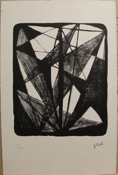 null GILIOLI Emile (1911-1977) Sans titre Lithographie signée en bas à droite et...