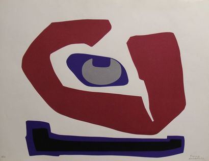 null GOSSELIN Raymond (1924-) Sans titre Lithographie polychrome signée en bas à...