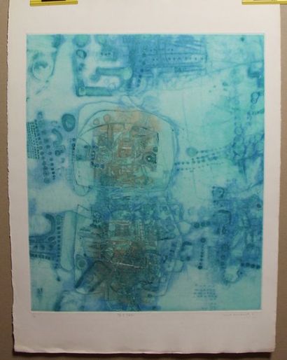 null HASEGAWA Shoichi (1929-) Yayoi Aquateinte sur arche signée et numéroté 1/70...