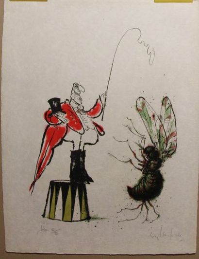 null SEARLE Ronald (1920-2011) Magic circus lithographie sur papier japon impérial...