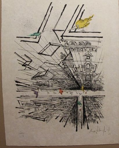 null SEARLE Ronald (1920-2011) Sans titre lithographie sur papier japon signée, datée...