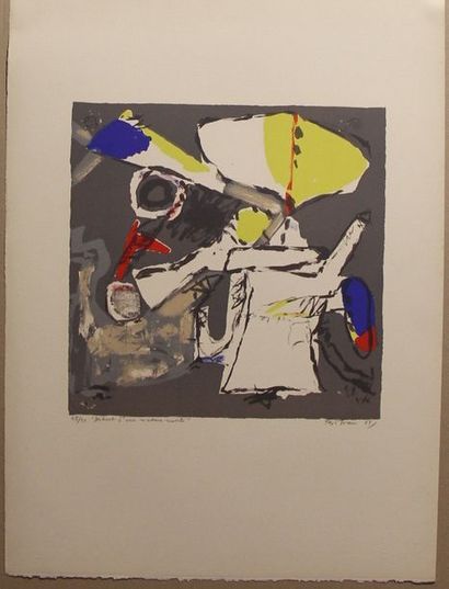 null BITRAN Albert (1929-) Début d'une nature morte sérigraphie signée, datée 1969...