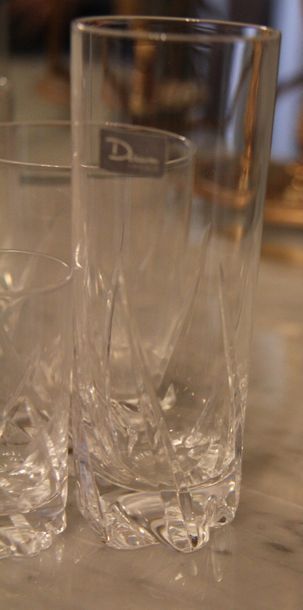 null DAUM France Partie de service de verres en cristal modèle BLANZEY