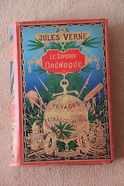 null Jules VERNES - HETZEL éd Le superbe Orénoque Volume au globe doré polychrome,...