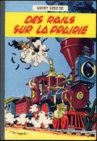 MORRIS - GOSCINNY, RENÉ 1 ALBUM LUCKY LUKE - Des rails sur la prairie Dupuis 1957,...