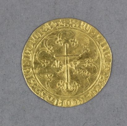 null Henri VI roi de France et d'Angleterre Salut d'or, 2ème émission, 1423, Rouen...