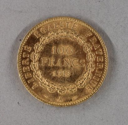 null Une pièce de 100 FF en or 1913 A