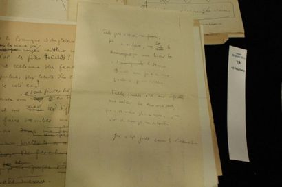 LOUIS FERDINAND CÉLINE Manuscrits de L.F. Céline : notes, amorces de rédactions,...