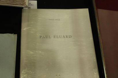 RENÉ CHAR. Paul Éluard Chez l'auteur, été 1933. Rare plaquette 4 pages in quarto...