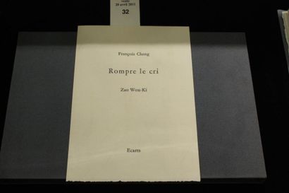 FRANÇOIS CHENG & ZAO WOU-KI Rompre le cri. Ecarts, 1994. Deux gravures originales...
