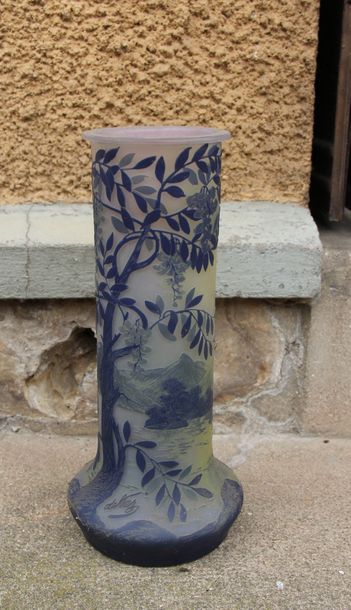 null DE REZ 


Vase en verre gravé double couche


H : 30 cm