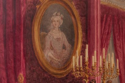 null Athalante LEGRAND (XIXème siècle). 

Femme dans un intérieur bourgeois.

Grande...