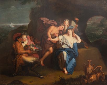 null École de Charles-Antoine COYPEL (1694-1752).

Bacchus console Ariane, abandonnée...