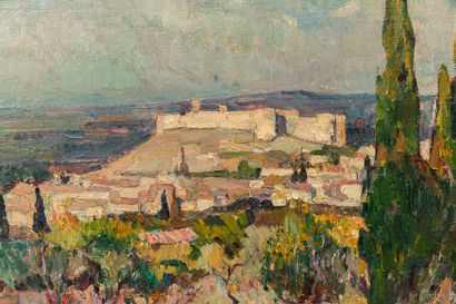 null Jean AUBERY (1880-1952).

Villeneuve les Avignon, le Fort Saint André.

Huile...