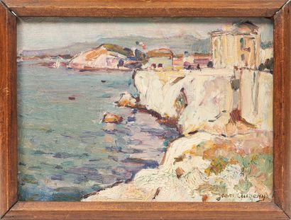 null Jean AUBERY (1880-1952).

Marseille, les rochers.

Huile sur carton, signée...