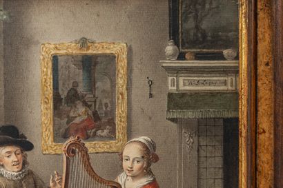 null Joseph Willem LAQUY (1738-1798), école hollandaise du XVIIIème siècle.

Scène...