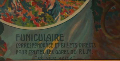 null David DELLEPIANE (1866-1932), d'après.

Paris - Lyon - Marseille (PLM).

Grasse.

Funiculaire...