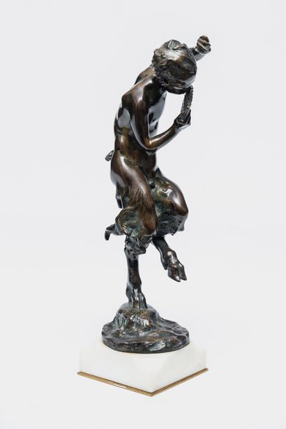null Jules Jacques LABATUT (1851-1935).

Faune à la flute de Pan.

Sculpture en bronze,...