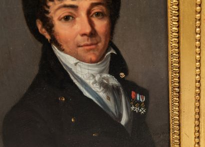 null Henri Nicolas Van GORP (1756-1819).

Portrait d'homme au chapeau et à la légion...