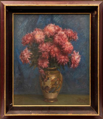 null Giuseppe FACCHINETTI (1893-1951).

Bouquet de chrysanthèmes.

Huile sur toile,...
