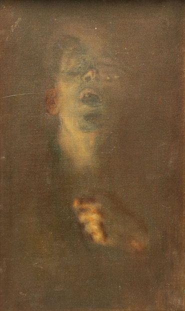 null Natale MORZENTI (1884-1947).

Autoportrait à la bougie.

Huile sur toile, non...