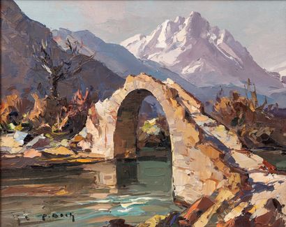 null Pierre BACH (1906-1971).

Le Pont Gênois, Corse.

Huile sur toile, signée en...
