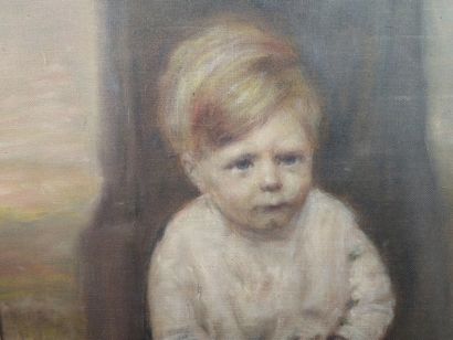 null Natale MORZENTI (1884-1947).

Portrait d'enfant assis.

Huile sur toile, non...