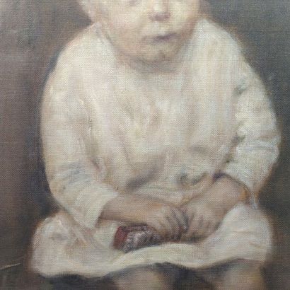 null Natale MORZENTI (1884-1947).

Portrait d'enfant assis.

Huile sur toile, non...