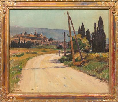 null Jean AUBERY (1880-1952).

Bedoin, Vaucluse.

Huile sur toile, signée en bas...