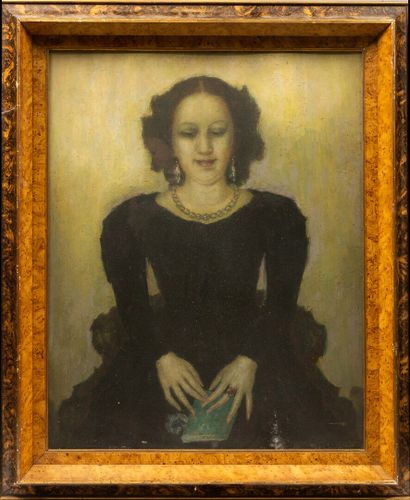 null Giovanni MARINI (1860-1932).

Femme au collier.

Huile sur carton, signée en...