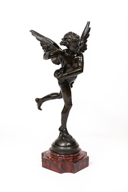 null Adolphe ITASSE (1830-1893).

L'Amour vainqueur.

Bronze à patine brune, signé...