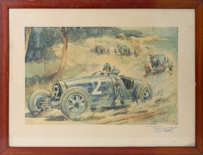 null Géo HAM (Georges Hamel, 1900-1972).

Louis Chiron au Grand Prix du Cap d'Antibes,...