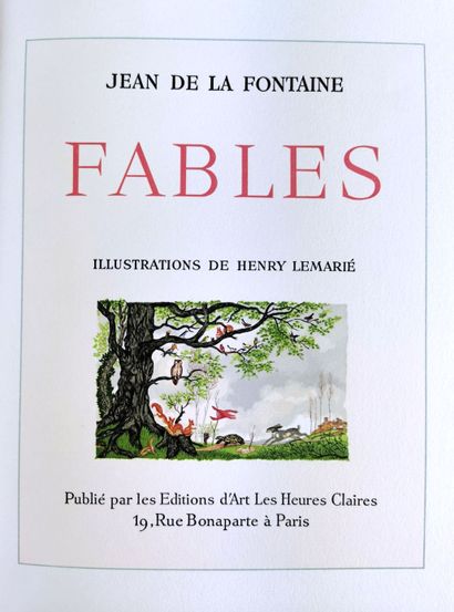null LA FONTAINE (Jean de) et LEMARIE (Henri - ill)

Les Fables.

Paris, Les Heures...