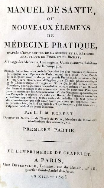 null [MEDECINE]. BUCHAN (William). 

Médecine domestique, ou Traité complet des moyens...