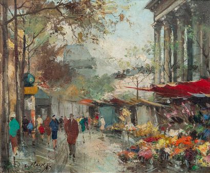 null Fernand CLAVER (1918-1961). 

The Madeleine, Paris. 

Oil on canvas, signed...
