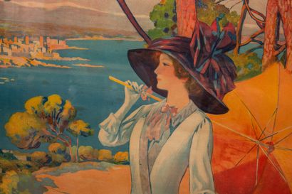 null David DELLEPIANE (1866-1932).

ANTIBES, CÔTE D'AZUR.

PLM poster - day or night...