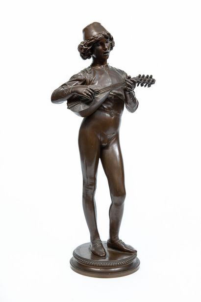 null Paul DUBOIS (1829-1905).

The mandolin player, 1865.

Bronze sculpture with...