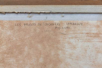 null Yves BRAYER (1907-1990). 

Les arènes de Cacharel, Camargue, 1962. 

Aquarelle...